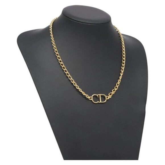 Christian Dior Necklace metal Gold Auth am8660 - Picture 1 of 10